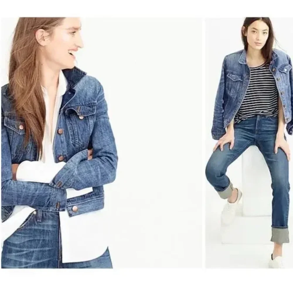J. Crew ~ Classic Indigo Dark Denim Jean Jacket! - Picture 15 of 15